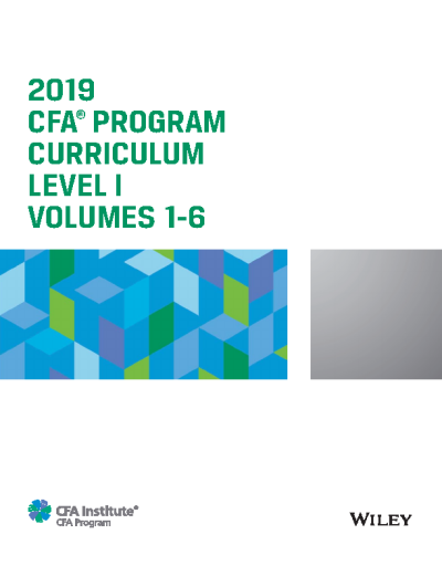 2019 CFA® Program Curriculum Level I, Volumes 1-6 - free download 