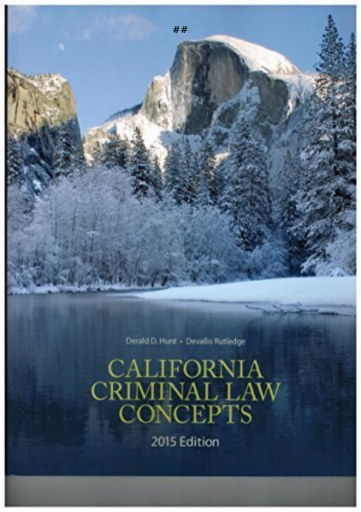 California Criminal Law Concepts 2015 