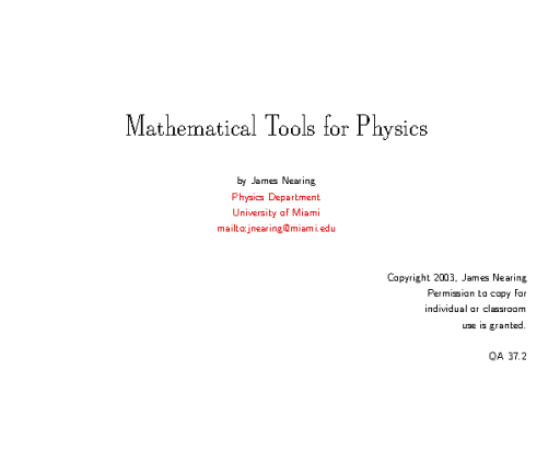 Mathematical+Tools+for+Physics
