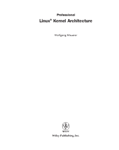 Linux+Kernel+Architecture