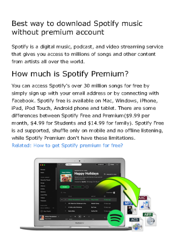 Best way to download Spotify music without premium account