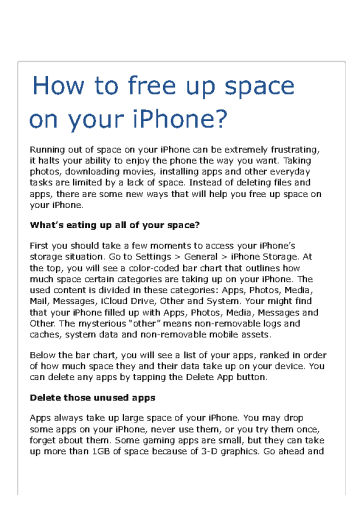 How to free up space on your iPhone?