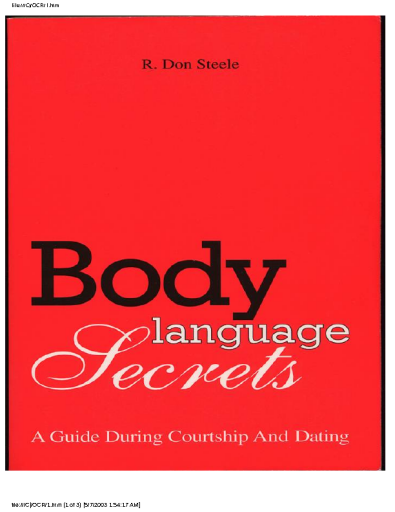 Body Language Secrets A Guide During Courtship & Dating