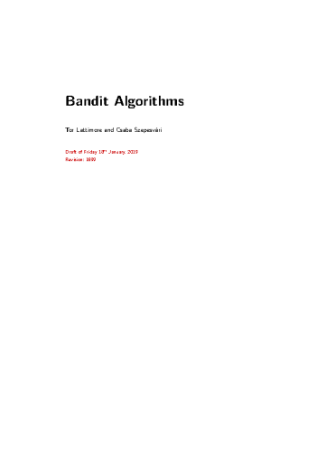 Bandit+Algorithms