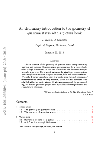 An+elementary+introduction+to+the+geometry+of+quantum+states+with+a+picture+book