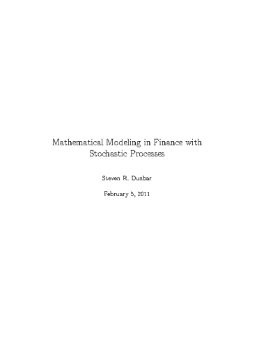 Mathematical+Modeling+in+Finance+with+Stochastic+Processes