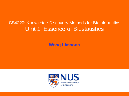 A Brief Introduction to Biostatistics
