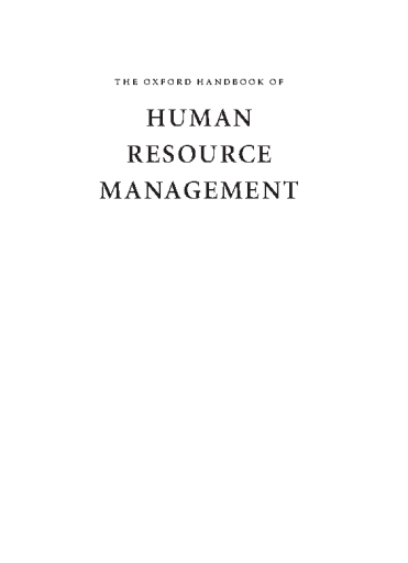 Oxford+Handbook+of+Human+Resource+Management