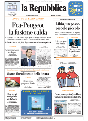 la Repubblica - 31.10.2019