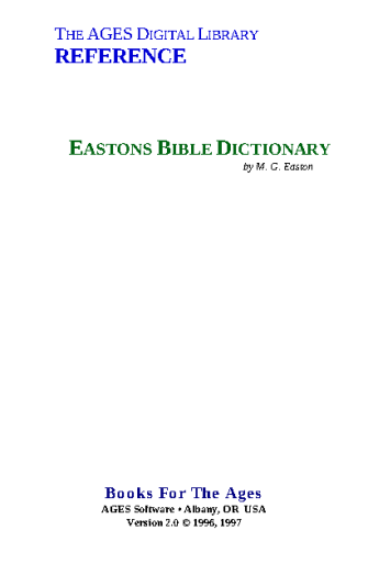 Easton's Bible Dictionary