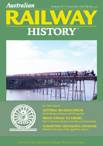 Australian Railway History — December 2017