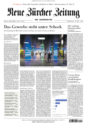 Neue Zürcher Zeitung - 18.03.2020