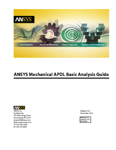 Mechanical APDL Basic Analysis Guide
