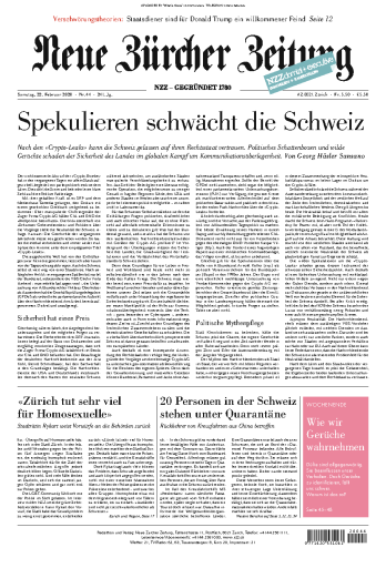 Neue Zürcher Zeitung - 22.02.2020