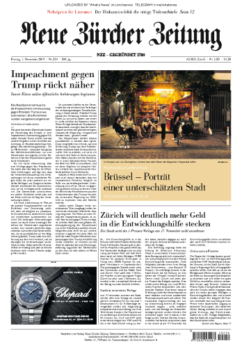 Neue Zürcher Zeitung - 01.11.2019