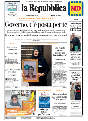 la Repubblica - 22.10.2019