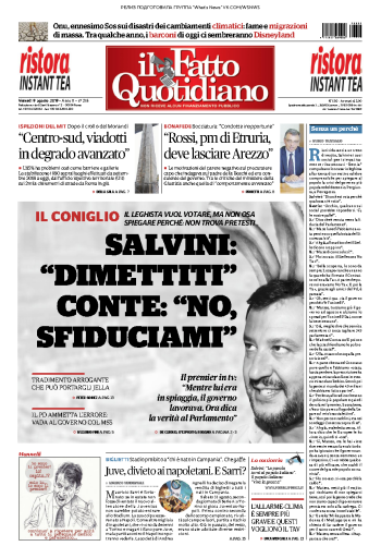Il Fatto Quotidiano - 09.08.2019