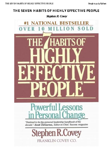 THE+SEVEN+HABITS+OF+HIGHLY+EFFECTIVE+PEOPLE