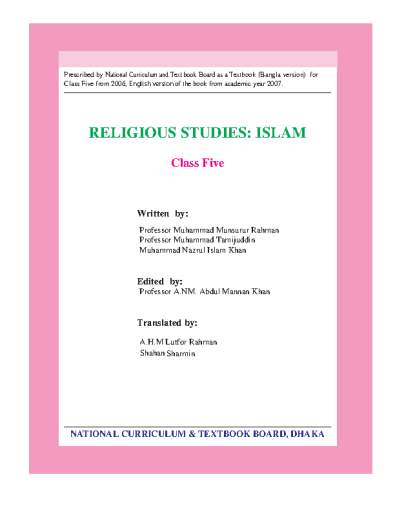 Class+5+Religious+Studies%3A+Islam
