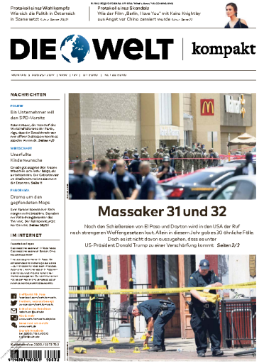 Die+Welt+Kompakt+-+05.08.2019