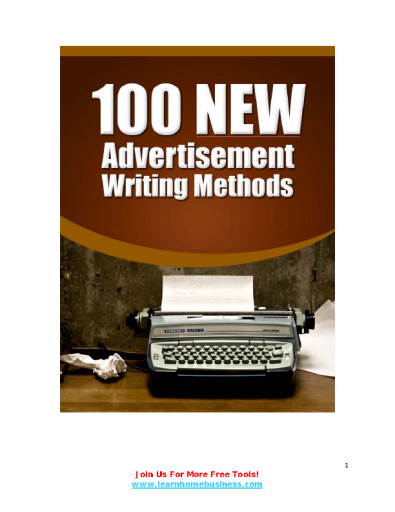 100+Advertisement+Writing+Methods