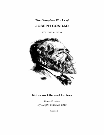 Notes on Life & Letters - Joseph Conrad