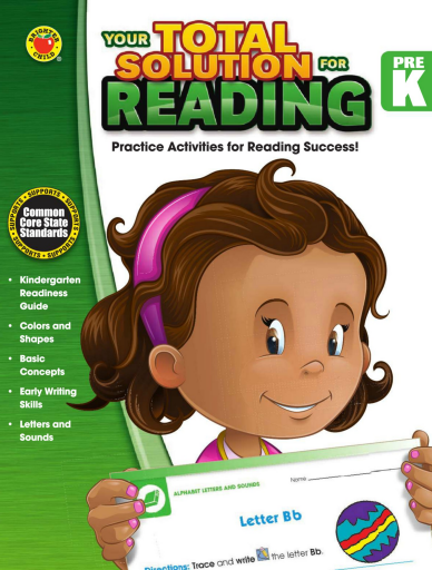 Your Total Solution for Reading Workbook-PRE K