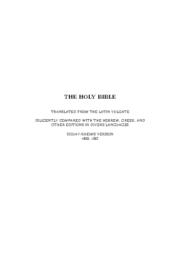 DouayRheims-The Holy Bible
