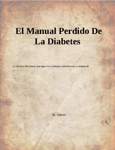 El+Manual+Perdido+De+La+Diabetes