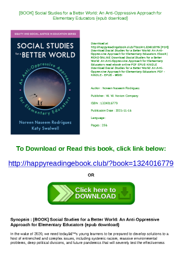 %5BBOOK%5D+Social+Studies+for+a+Better+World+An+Anti-Oppressive+Approach+for+Elementary+Educators+%7Bepub+download%7D