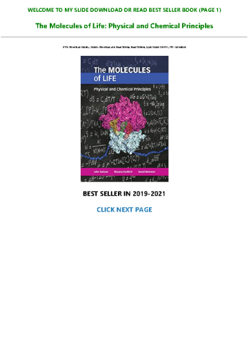 ~>Free Download The Molecules of Life: Physical and Chemical Principles Full PDF Online