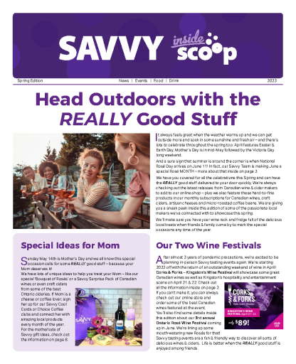 Savvy Inside Scoop March 2023